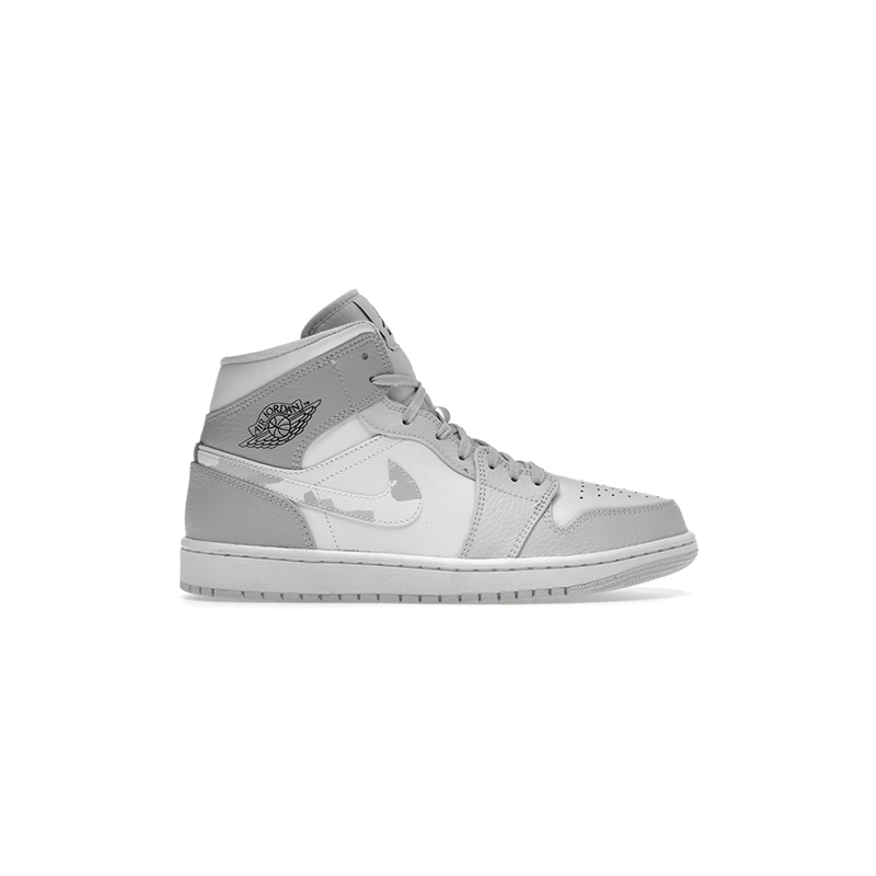Air Jordan 1 Mid 'Swoosh Logo - Grey Camo' DC9035-100