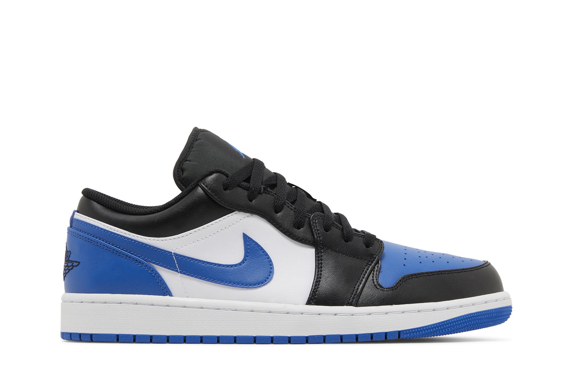 Jordan 1 Low Alternate Royal Toe Sneakers 553558-140 White/Black/Royal Blue