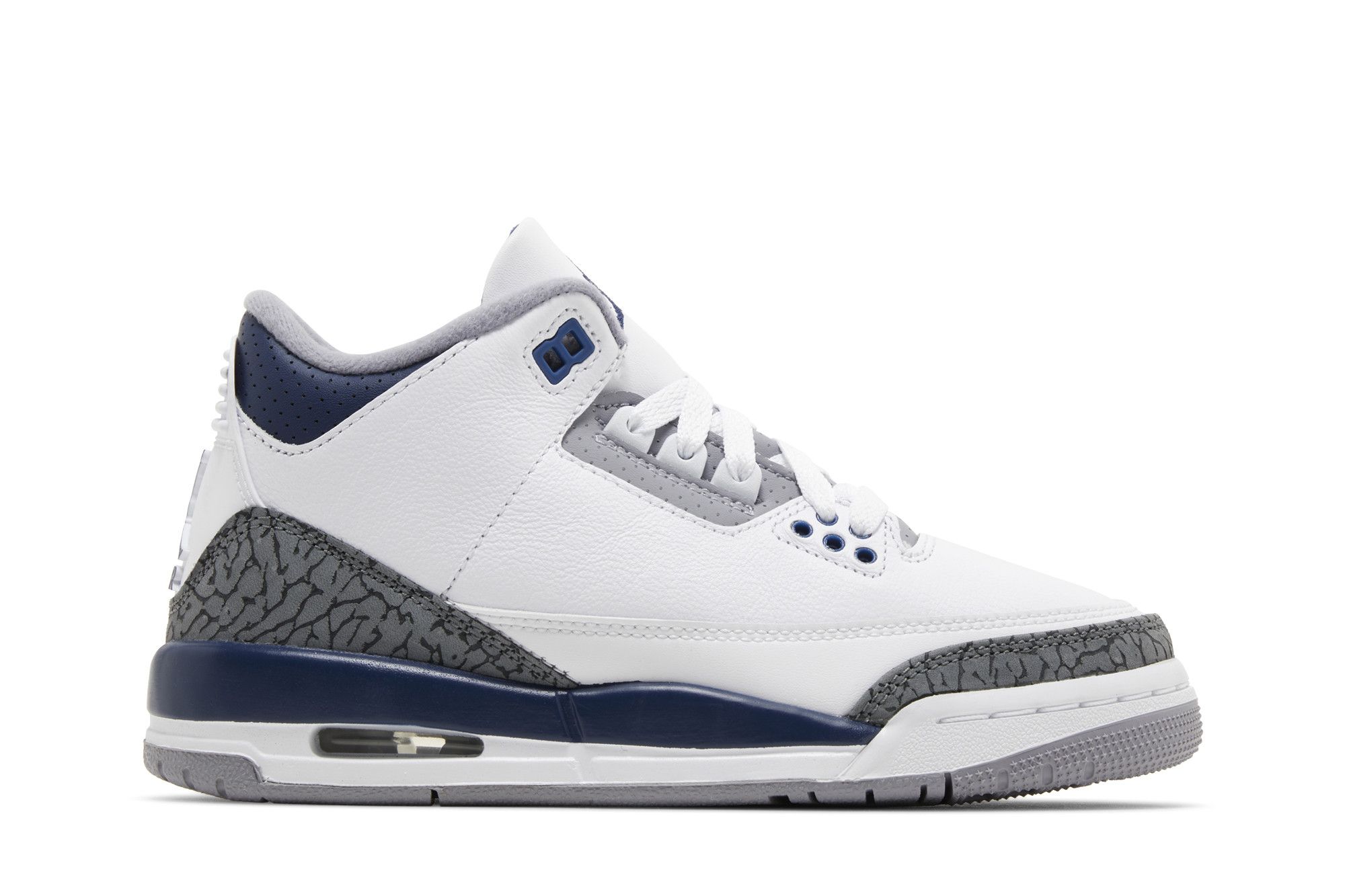 Air Jordan 3 Retro Midnight Navy GS (DM0967-140) White Cement Grey Black Sneakers
