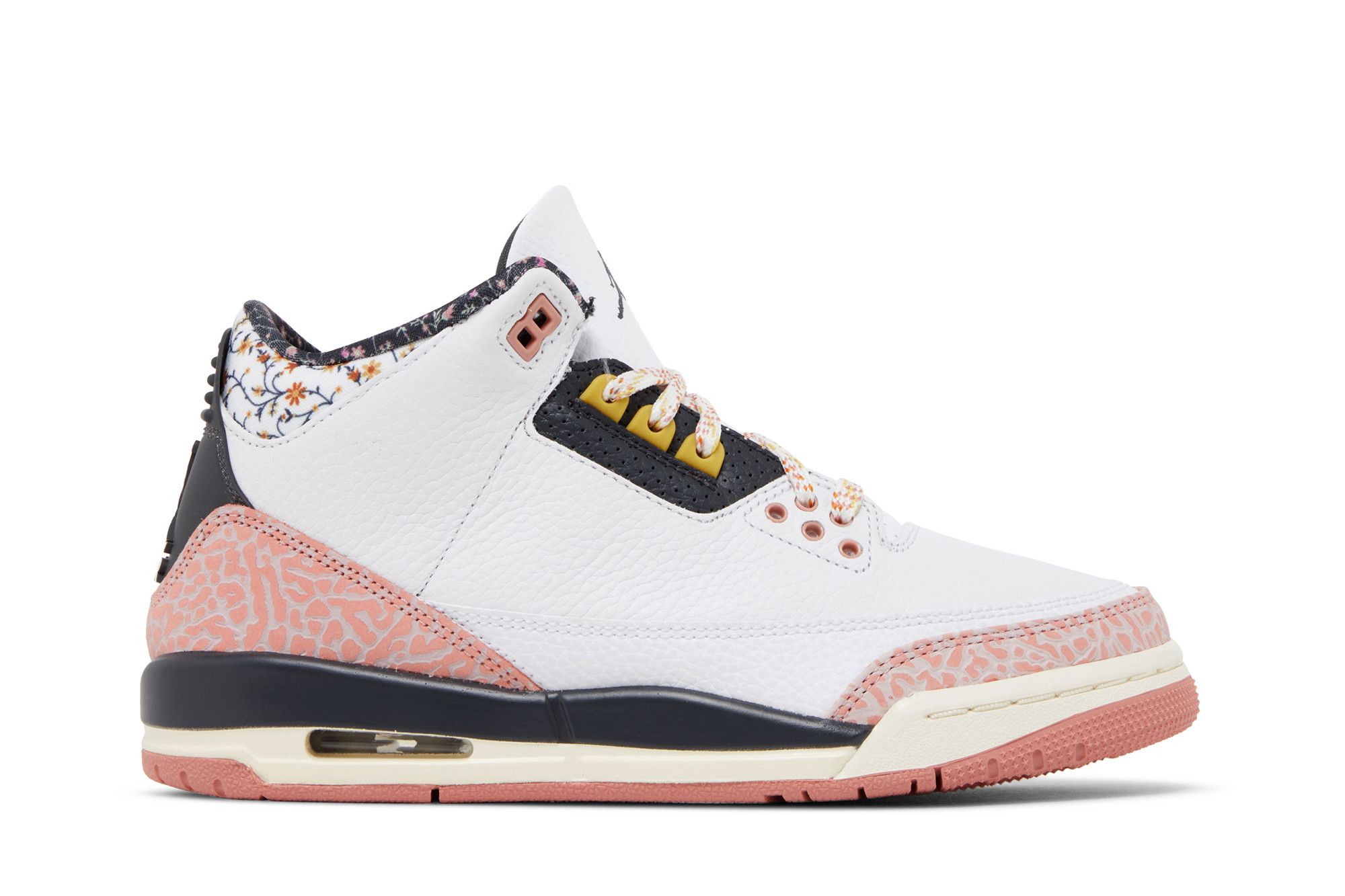 Jordan 3 Retro Vintage Floral (GS) White Anthracite Red Stardust Sail Saturn Gold 441140-100