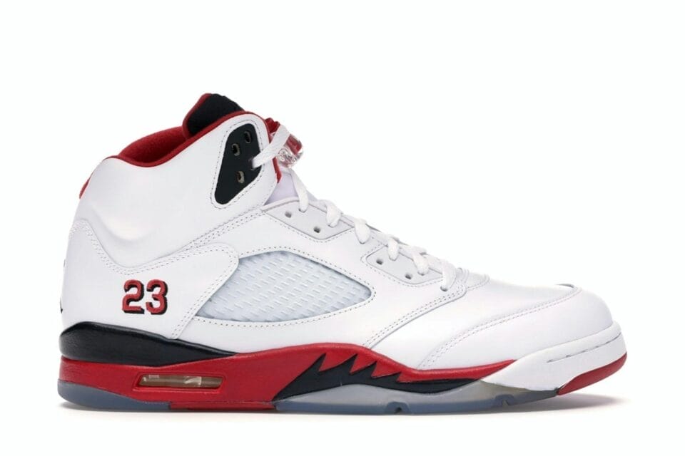 Air Jordan 5 Retro Fire Red Black Tongue Sneakers (2013) - 136027-120