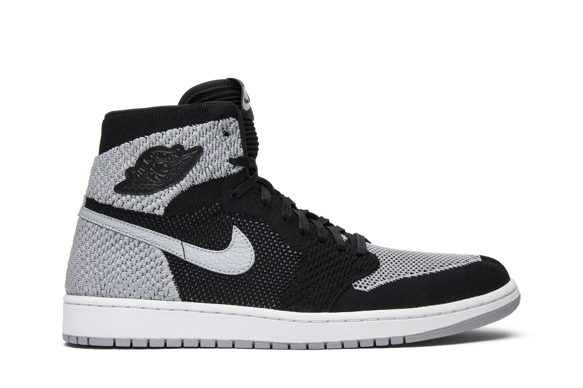 Air Jordan 1 Retro High Flyknit Shadow Black Wolf Grey White 919704-003