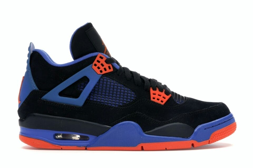Air Jordan 4 Retro Cavs (308497-027) - Black/Safety Orange/Game Royal