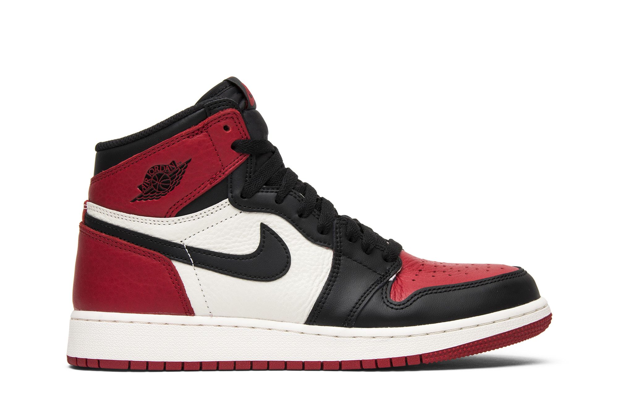 Air Jordan 1 Retro High OG BG Bred Toe (Grade-School-Boy) Sneakers - 575441-610