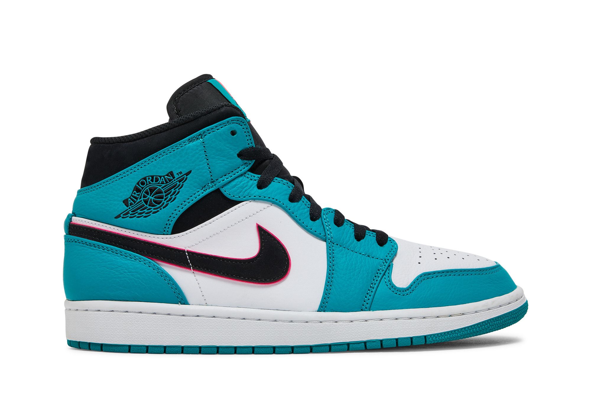 Air Jordan 1 Mid South Beach Turbo Green Black Hyper Pink Orange Peel 852542-306