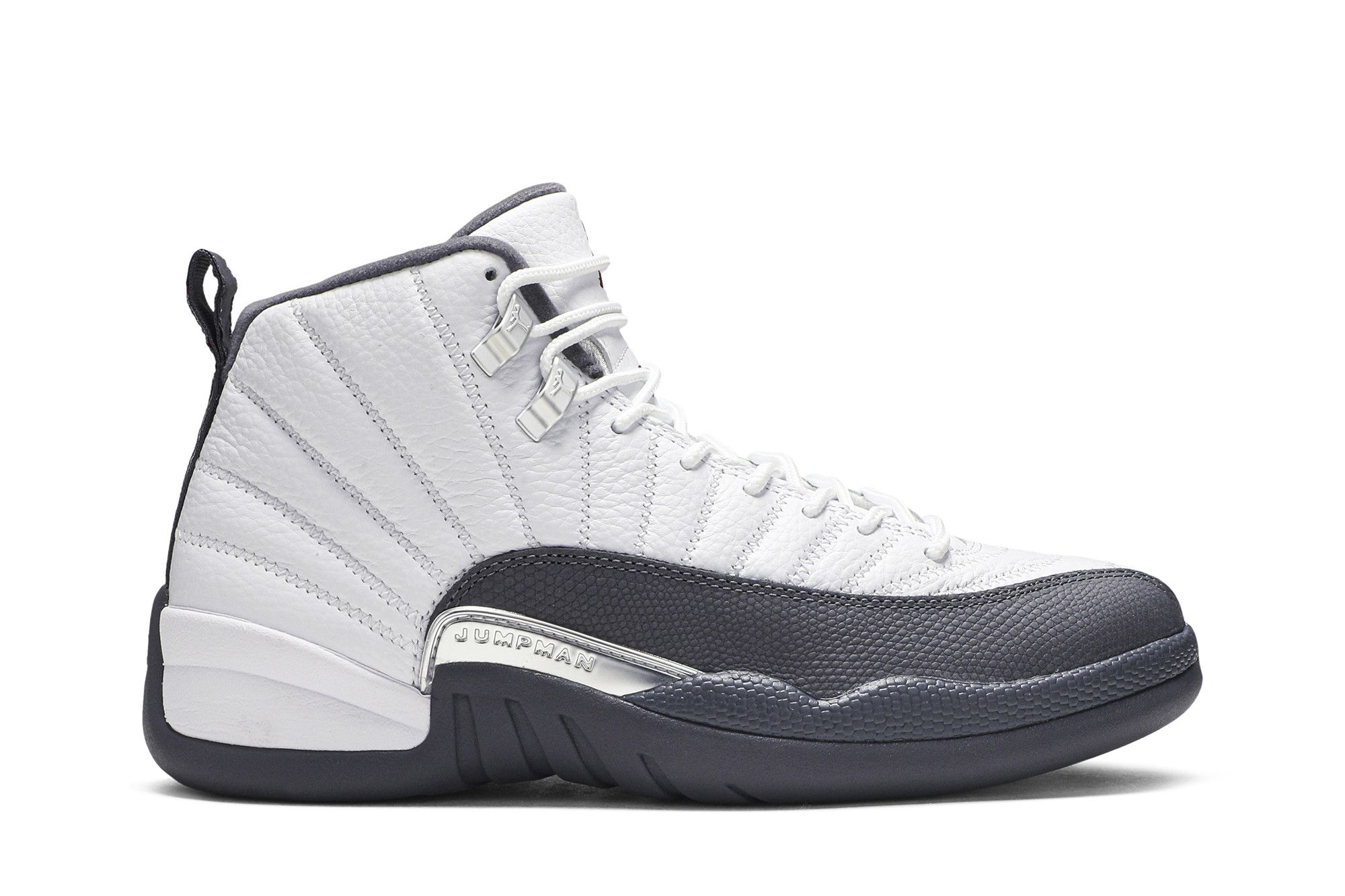 Air Jordan 12 Retro White Dark Grey Shoes | 130690-160