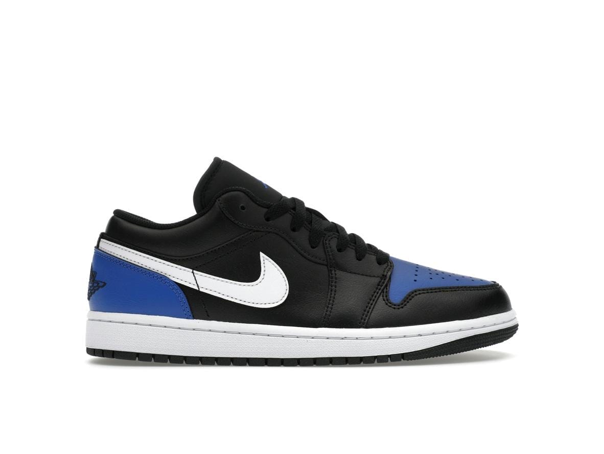 Jordan 1 Low Black Royal Toe Sneakers - 553558-042