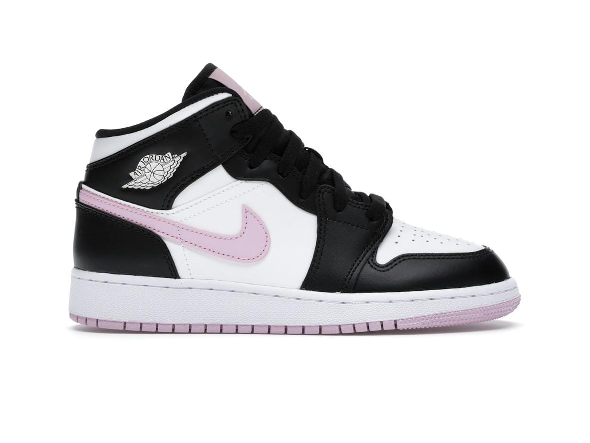 Air Jordan 1 Mid GS White Black Light Arctic Pink (555112-103)