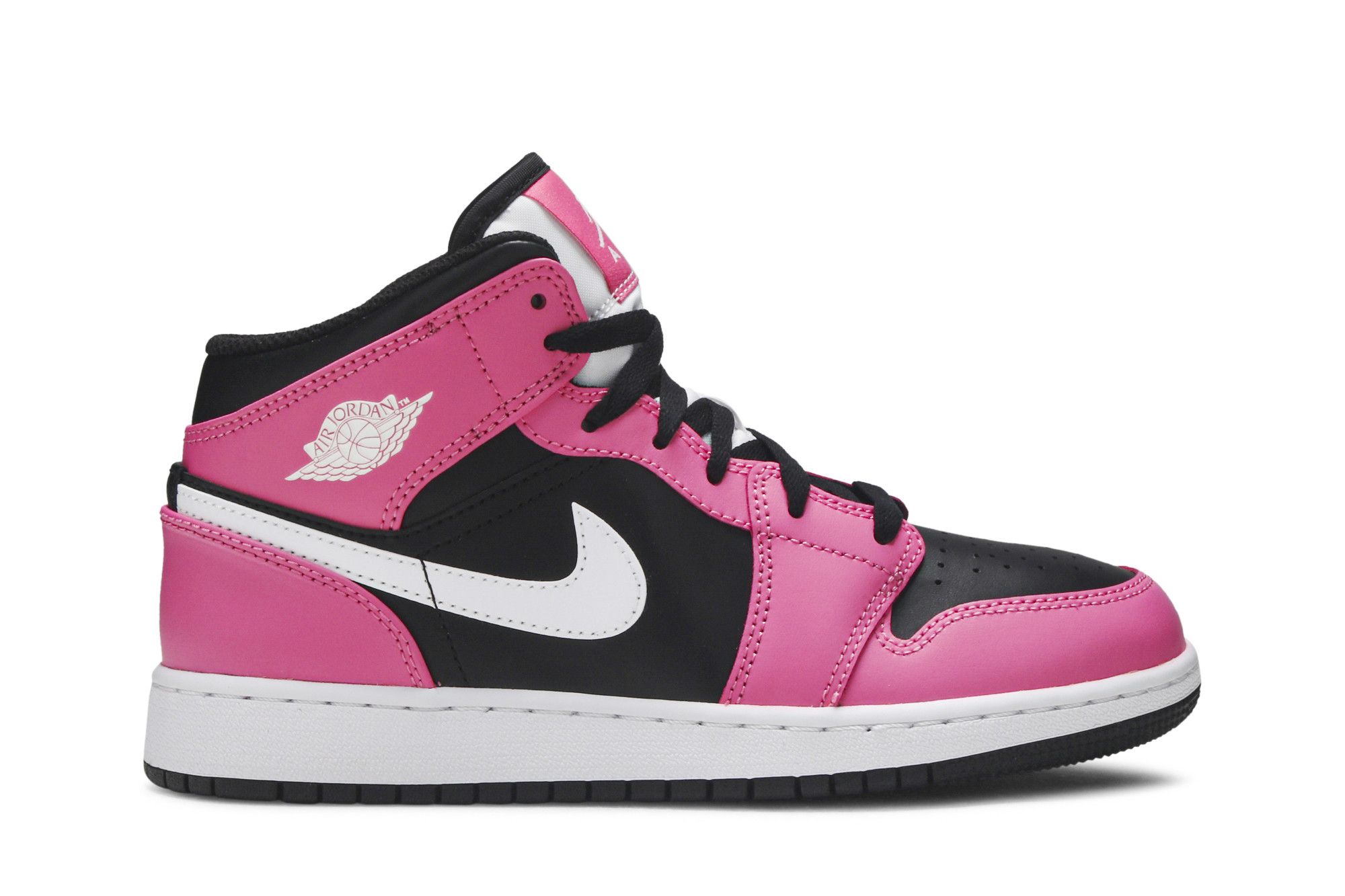 Jordan 1 Mid Pinksicle (GS) 555112-002 Black/White-Pinksicle