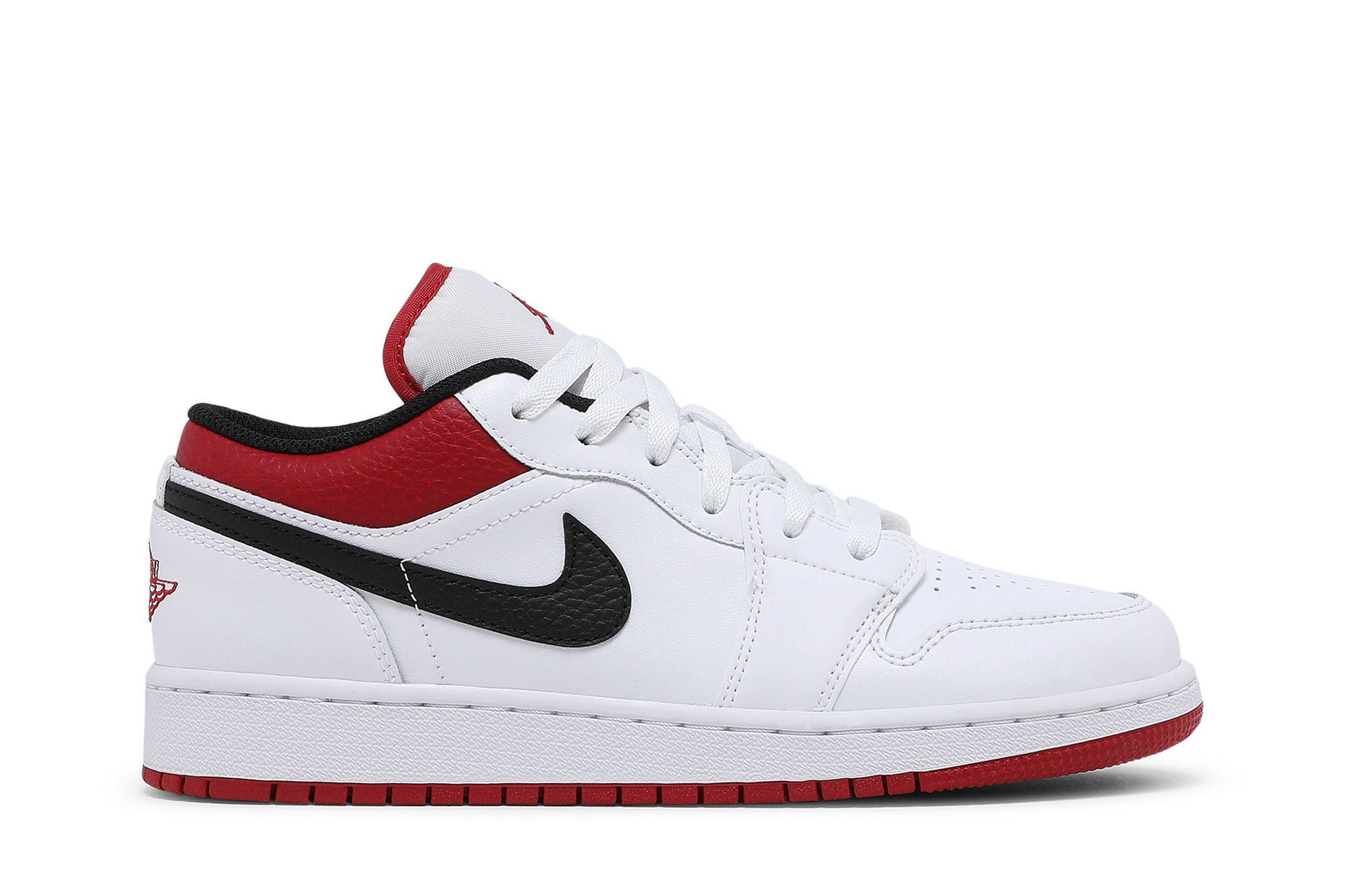 Air Jordan 1 Low White Gym Red (GS) - 553560-118