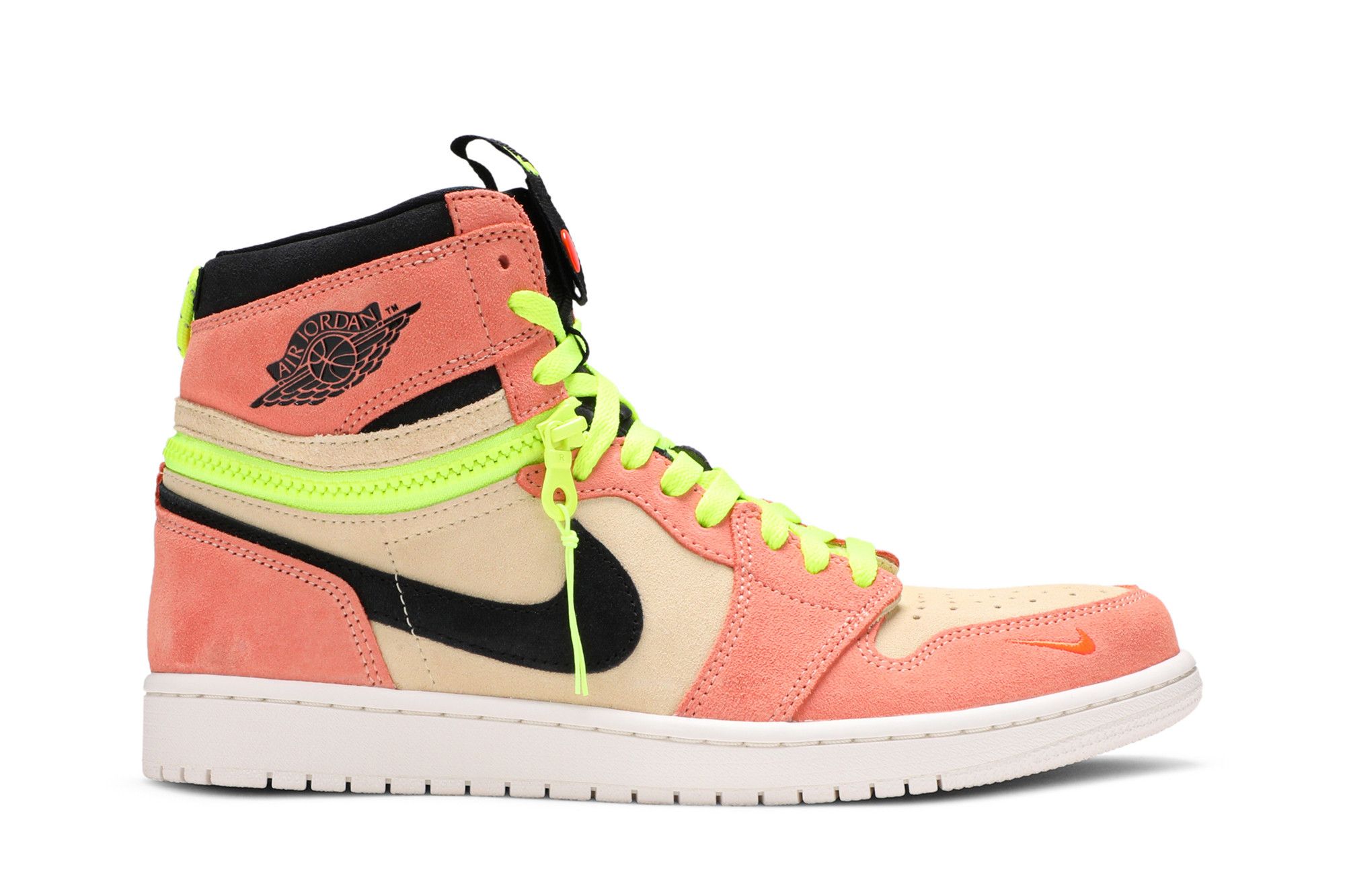 Air Jordan 1 High Switch Pink Volt Shoes | CW6576-800