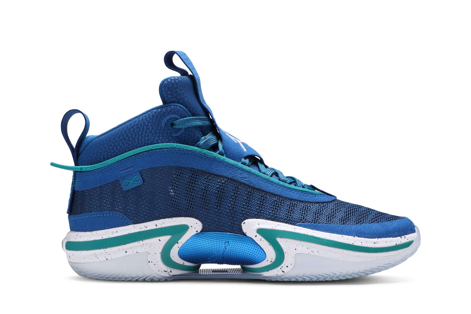 Jordan 36 SE Luka Doncic PE DJ4483-400 Blue Jay White Mardi Gras