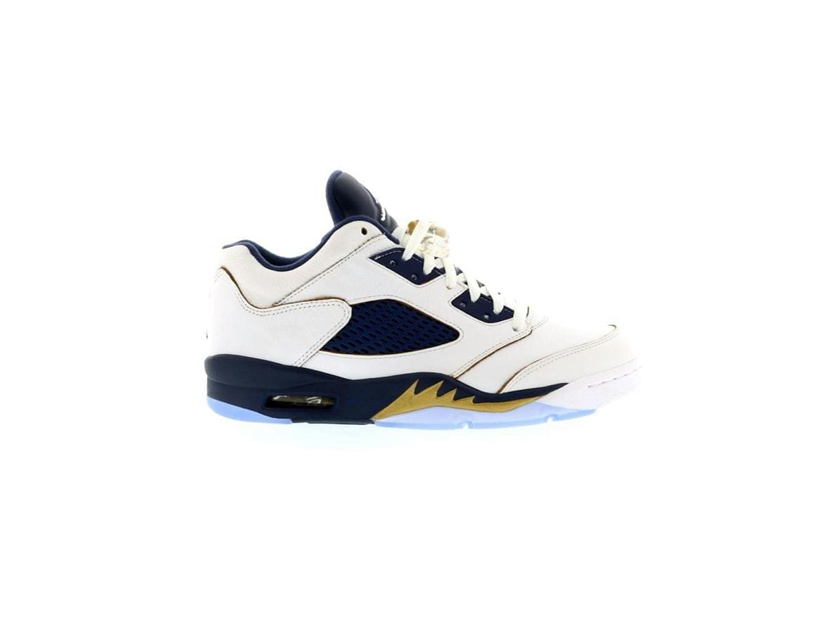 Jordan 5 Retro Low Dunk From Above White Metallic Gold Midnight Navy 819171-135