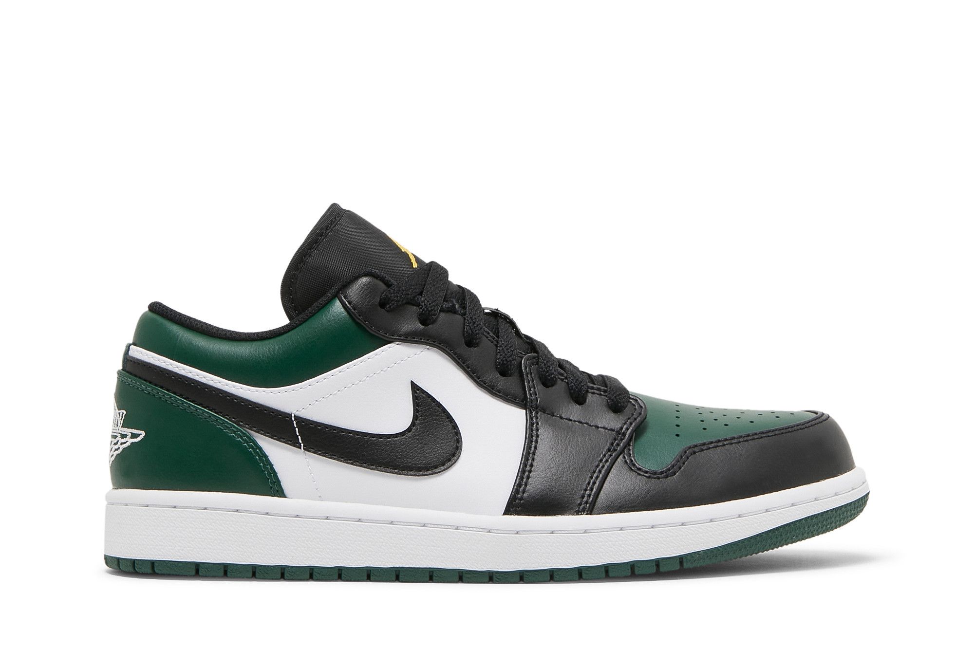 Jordan 1 Low Green Toe Sneakers - Noble Green/White/Black - 553558-371