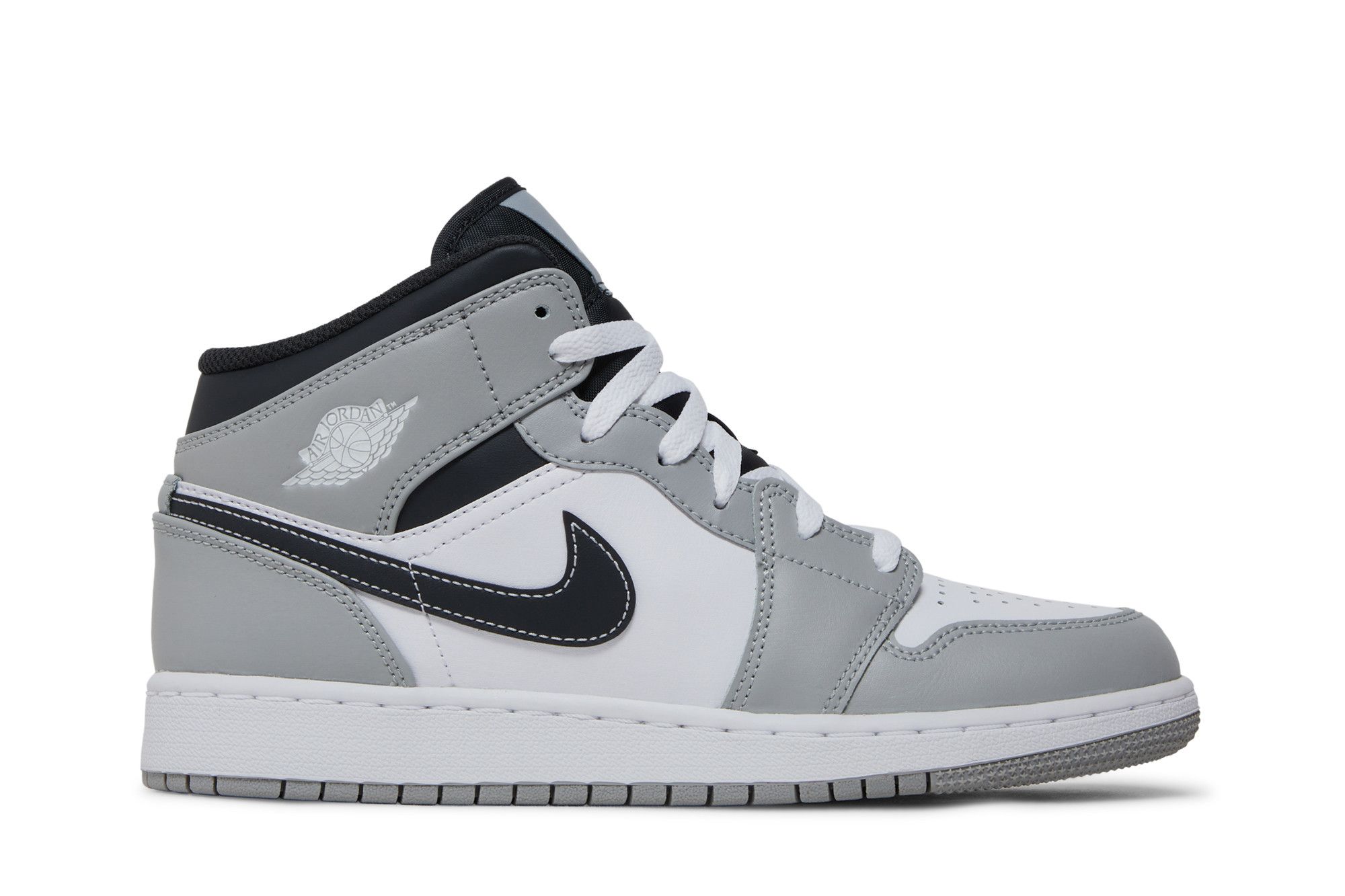 Jordan 1 Mid Light Smoke Grey (GS) - 554725-078