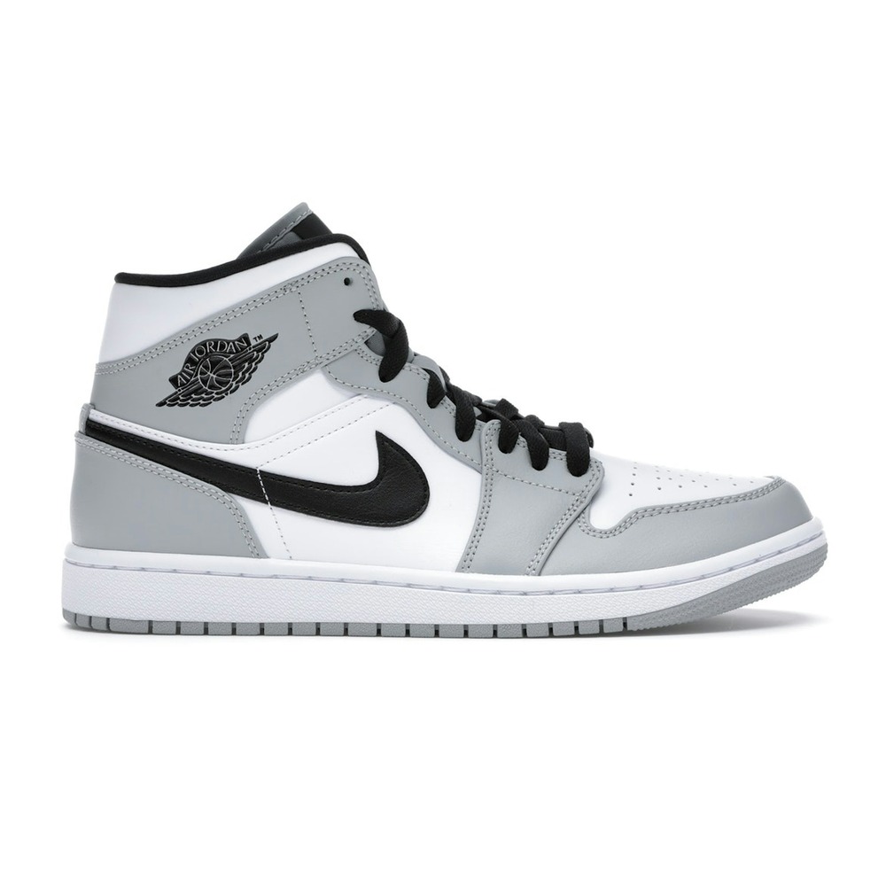Air Jordan 1 Mid Smoke Grey Sneakers - 554724-092