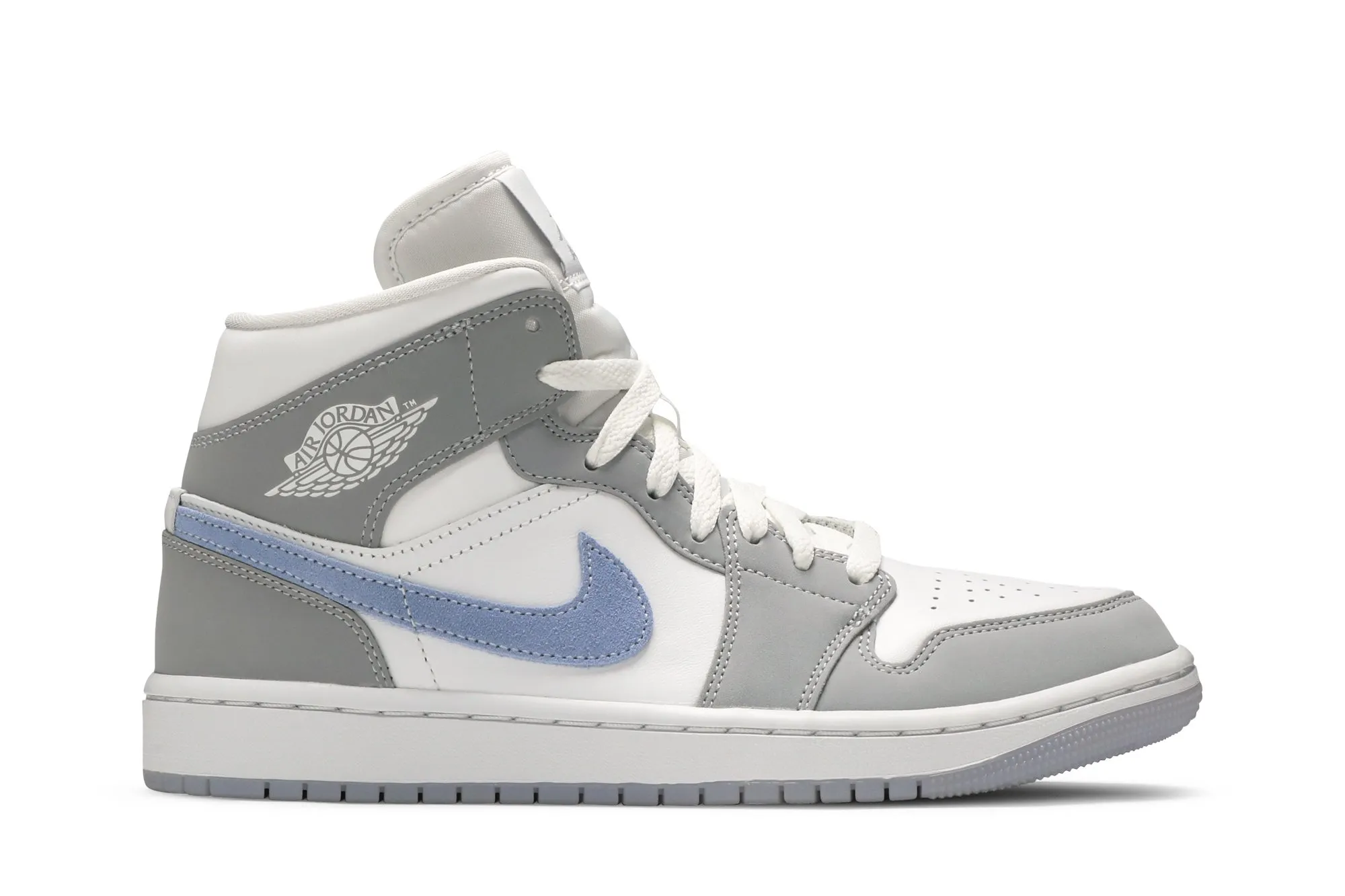 Air Jordan 1 Mid 'Wolf Grey Aluminum' BQ6472-105