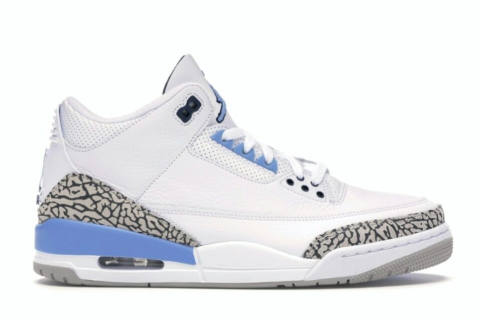 Jordan 3 Retro UNC (2020) White Leather Trainers - CT8532-104