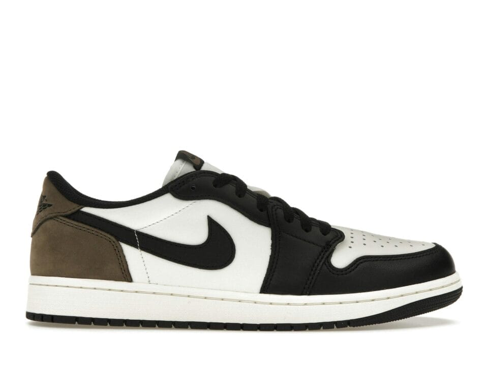 Jordan 1 Retro Low OG Mocha White Leather Sneakers - CZ0790-102