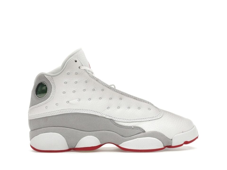 Air Jordan 13 Retro Wolf Grey (GS) Trainers - Suede - White/Grey/Red - DJ3003-160