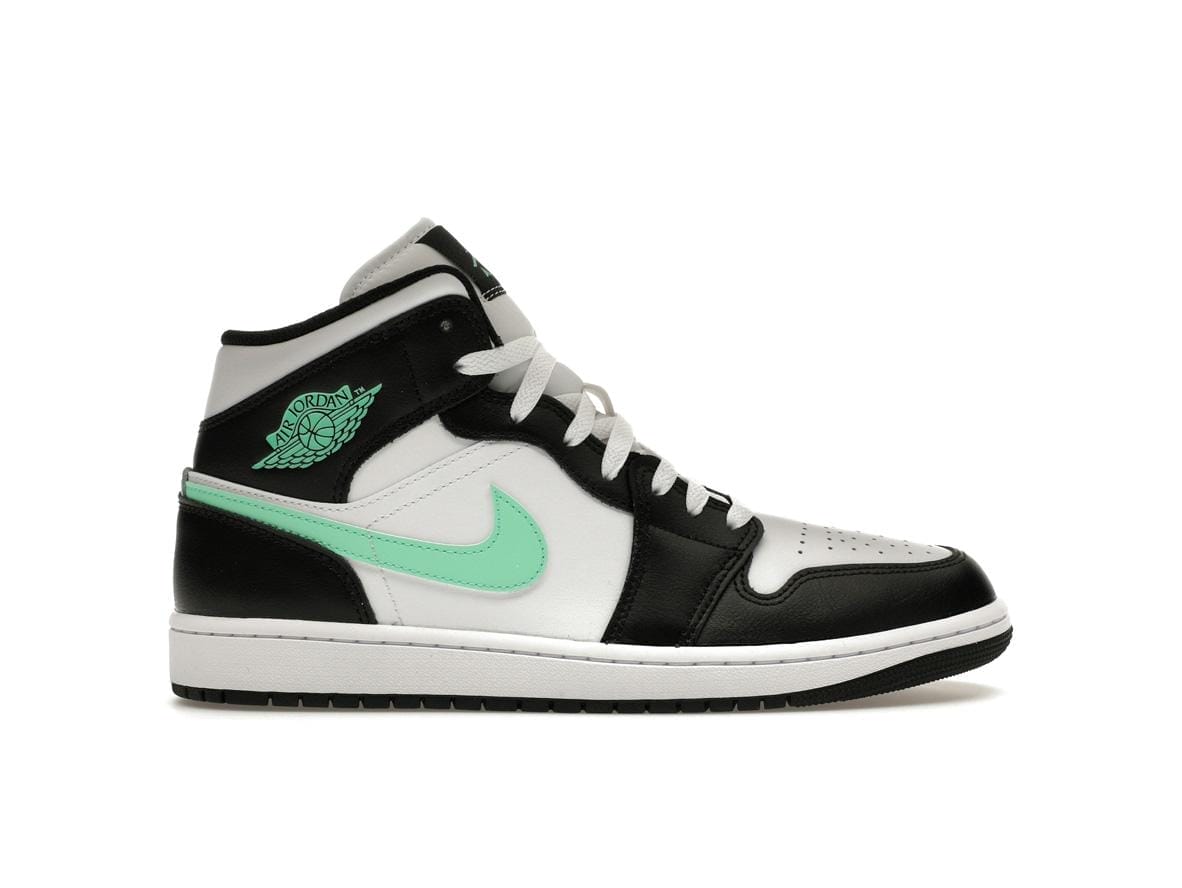 Jordan 1 Mid Green Glow DQ8426-103 White/Black-Green Glow Sneakers