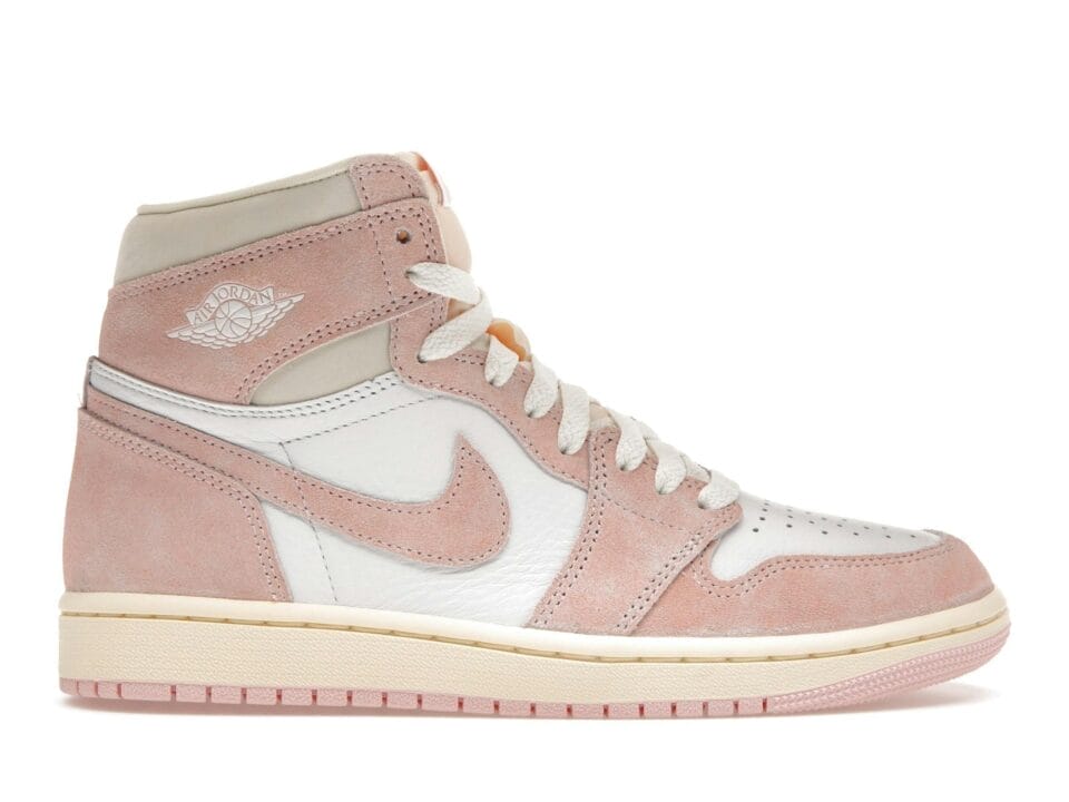 Women's Air Jordan 1 Retro High OG Washed Pink Suede Trainers Sneakers - FD2596-600