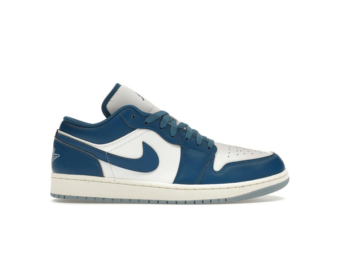 Jordan 1 Low Industrial Blue Sneakers - White/Sail/Industrial Blue - FN5214-141