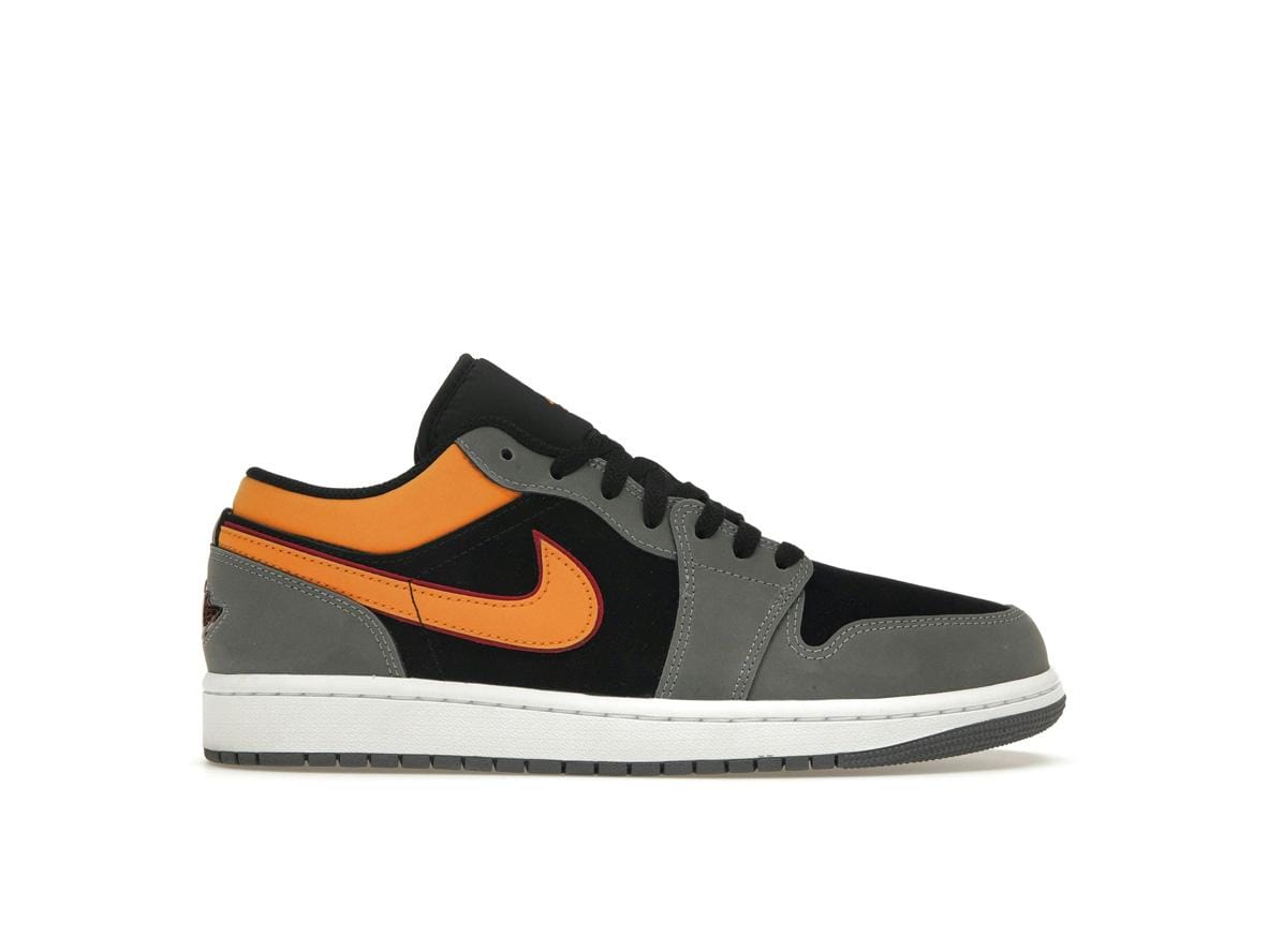 Jordan 1 Low SE Light Graphite Vivid Orange Sneakers - FN7308-008