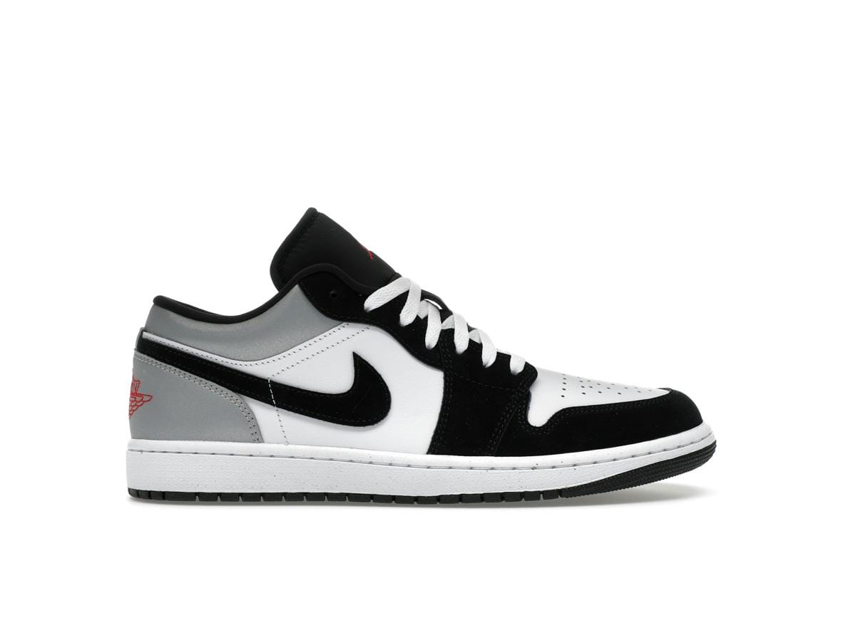 Jordan 1 Low SE White Fire Red Black Matte Silver Sneakers - HF3148-106