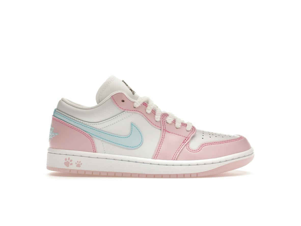Jordan 1 Low SE Paw Print Pink Foam Women's Sneakers HM3706-141