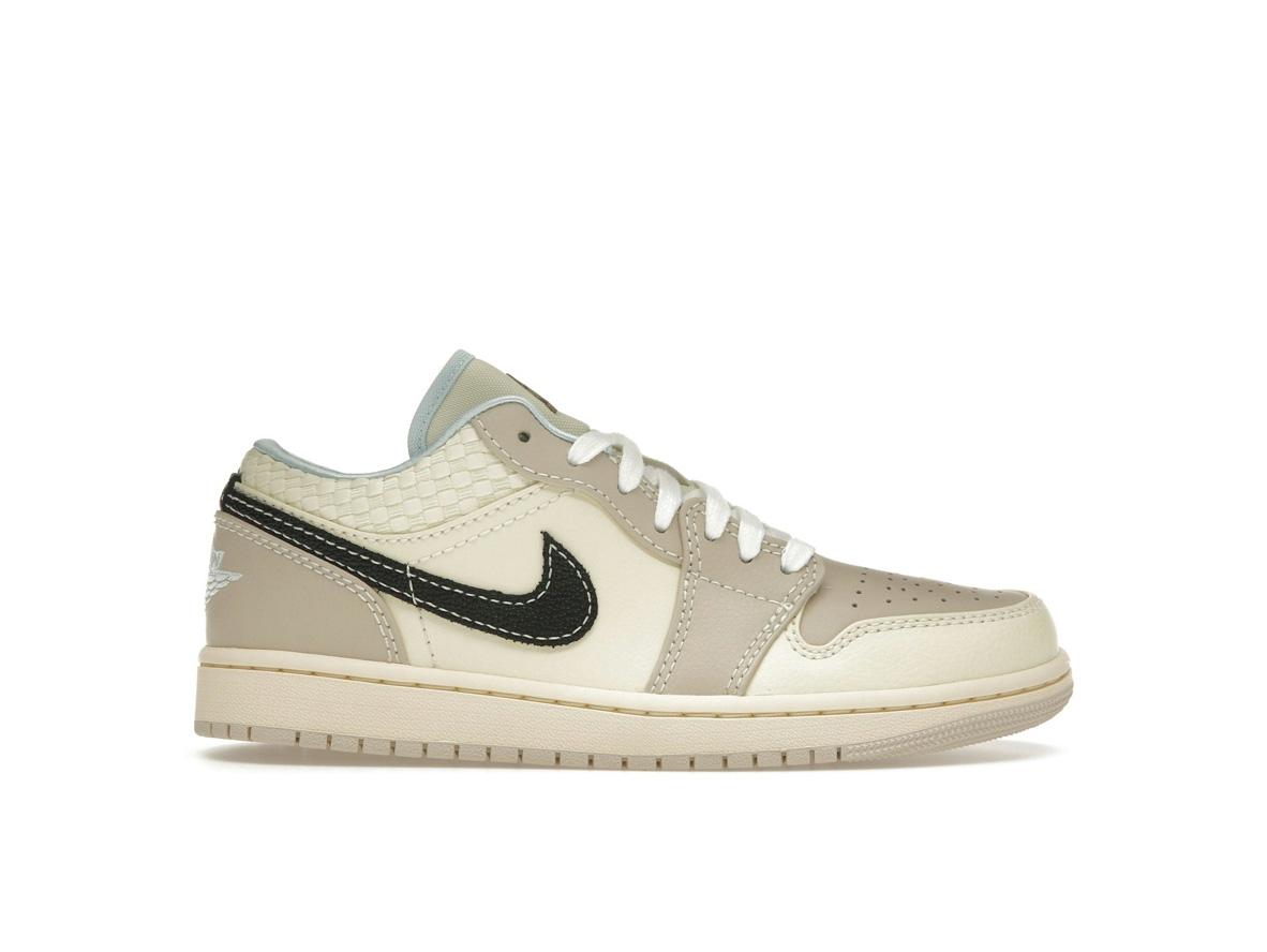 Women's Jordan 1 Low SE Sanddrift Glacier Blue Sneakers HQ3440-101