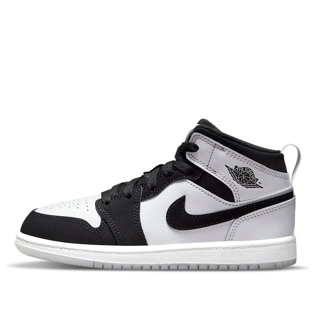 Jordan 1 Mid SE Diamond (PS) Preschool Sneakers - White/Multicolor/Black - DN4323-100